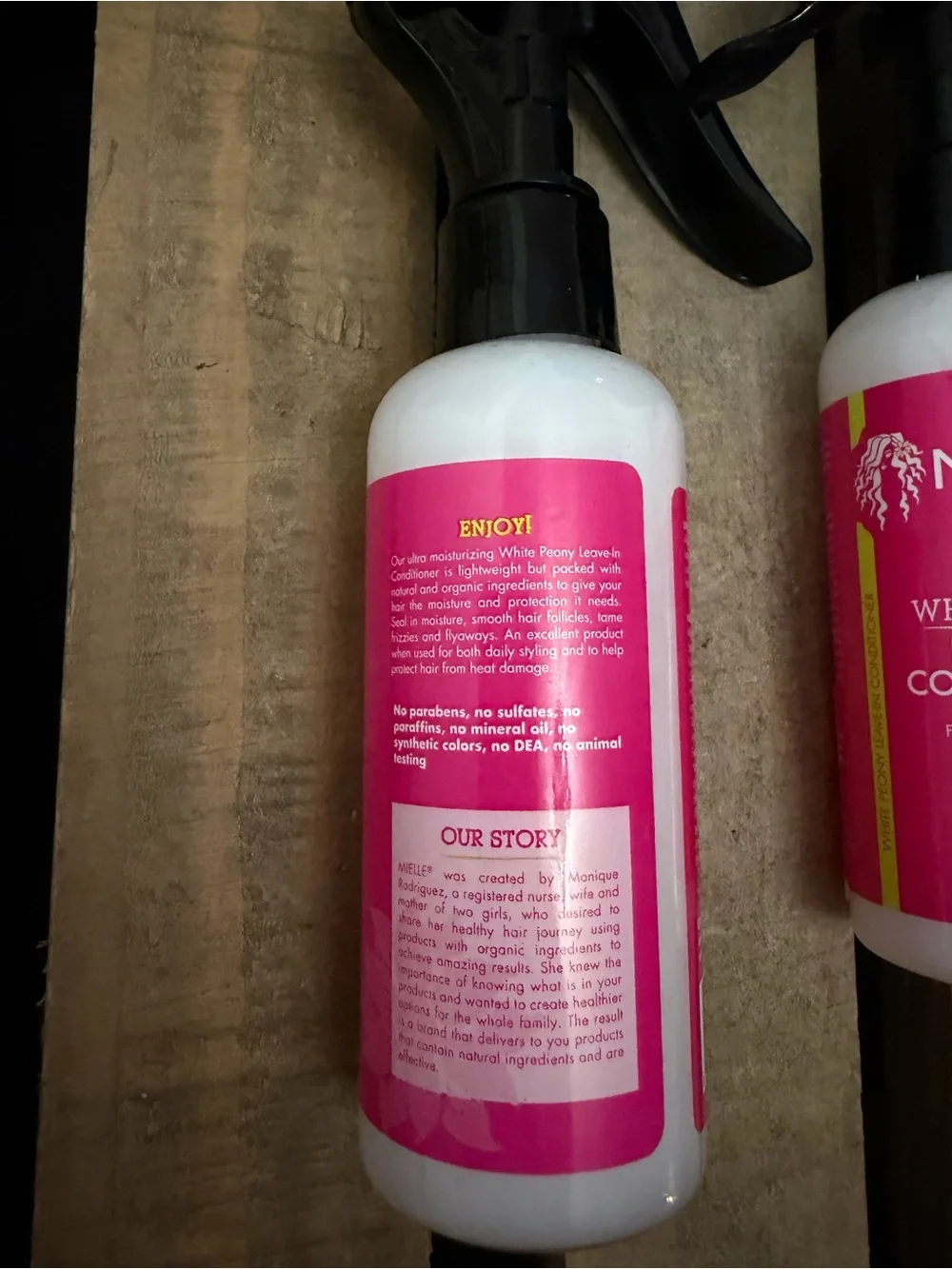 3- Mielle White Peony Leave-In Conditioner Spray - 3.4 fl oz each